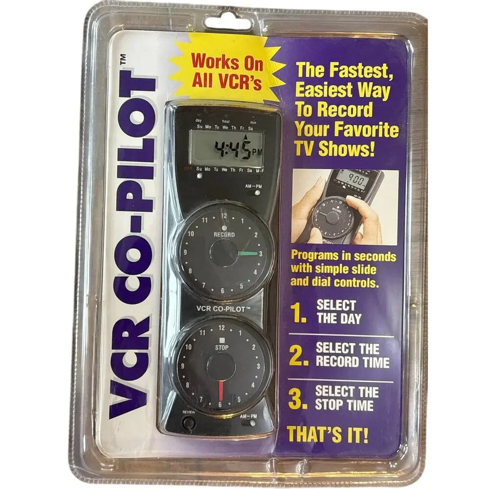 VCR Co-pilot record tv show vcr vhs program remote universal NIB